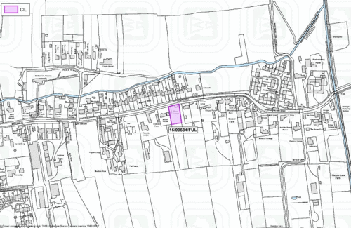 Map of North Leverton showing developments where CIL monies have been collected from since adoption