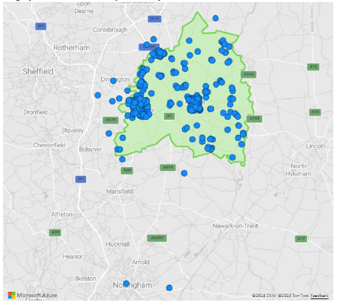 Data showing the post code location of respondents to the Budget Conversation Survey.