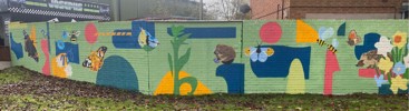 The wildlife mural at Cheapside, Worksop.