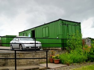 Converted shipping container