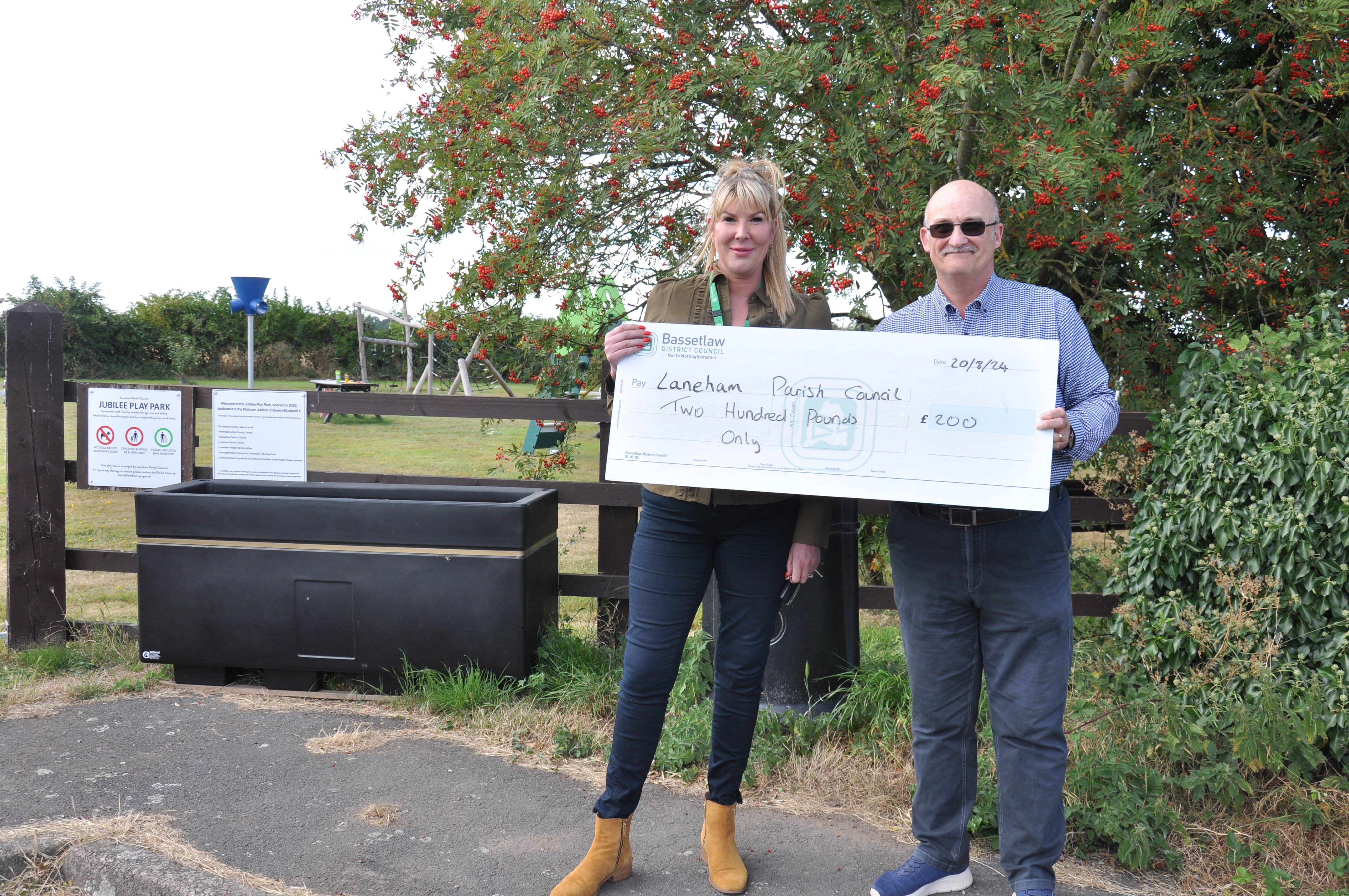 Councillor grant adds finishing touch to Laneham project