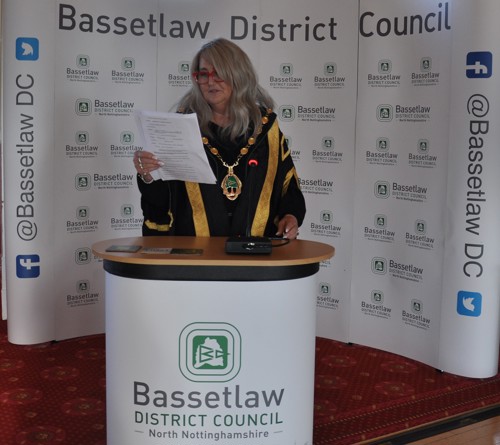 Chair of the Council, Councillor Sue Shaw speaking at the AGM