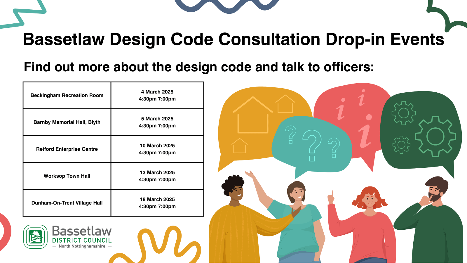 Bassetlaw Design Code Consultation Drop In Events.