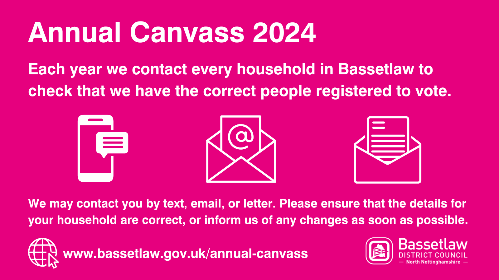 Residents in Bassetlaw urged to check voter registration details