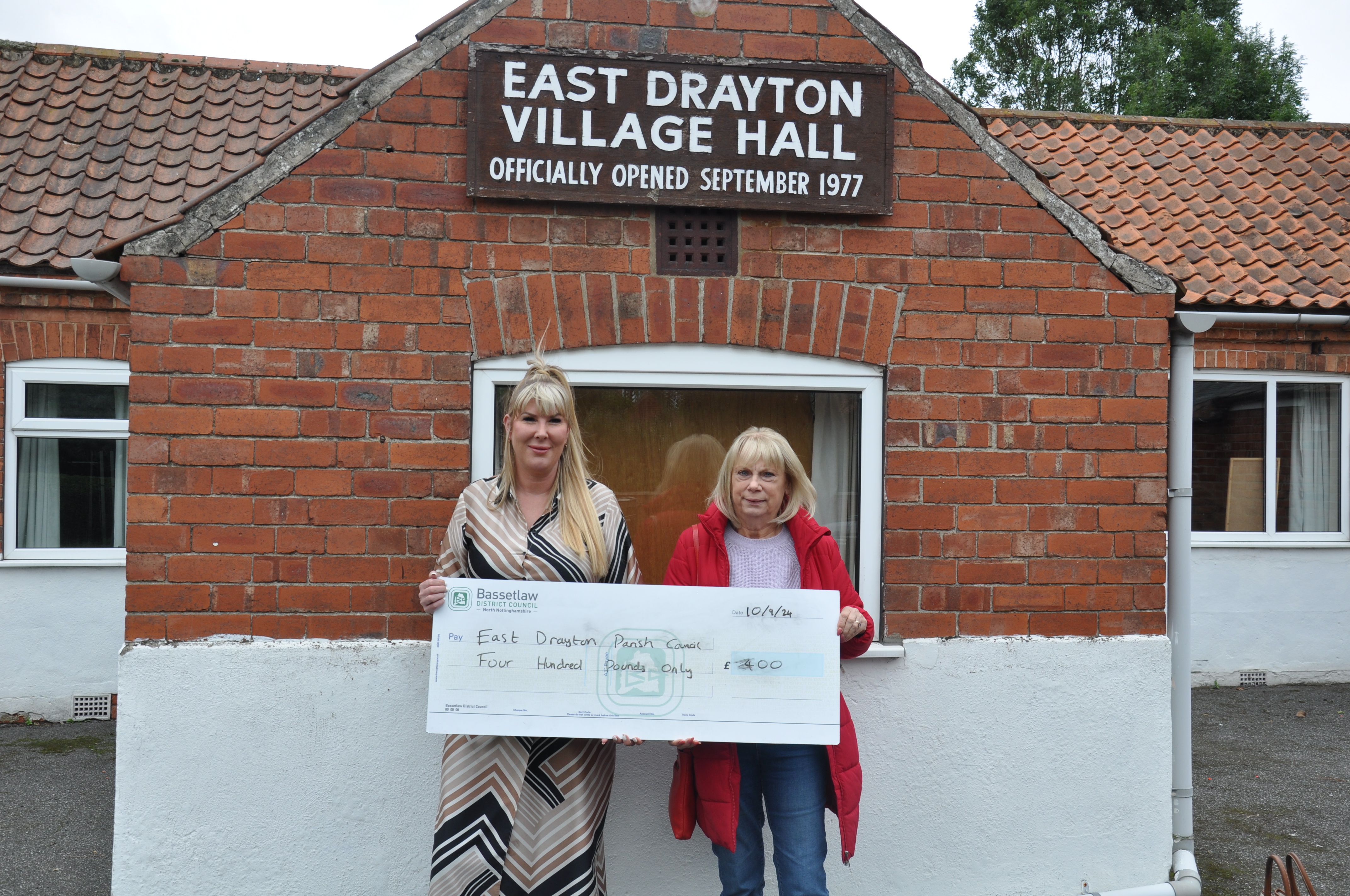 Funding to replace equipment and refurbish Village Hall in East Drayton