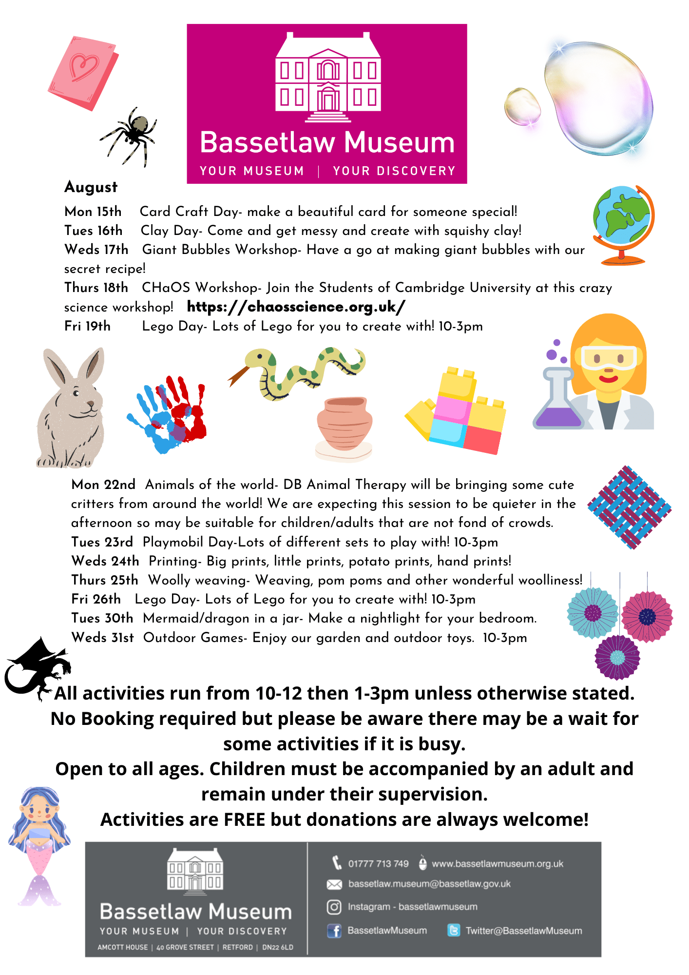 Summer Fun 2022 Poster - Bassetlaw Museum.
